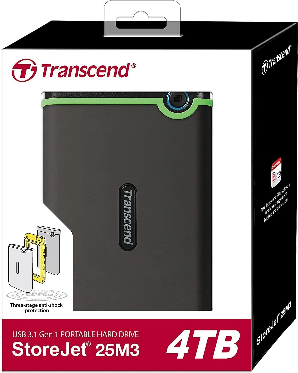 Transcend External HDD 4TB – Iron Grey
