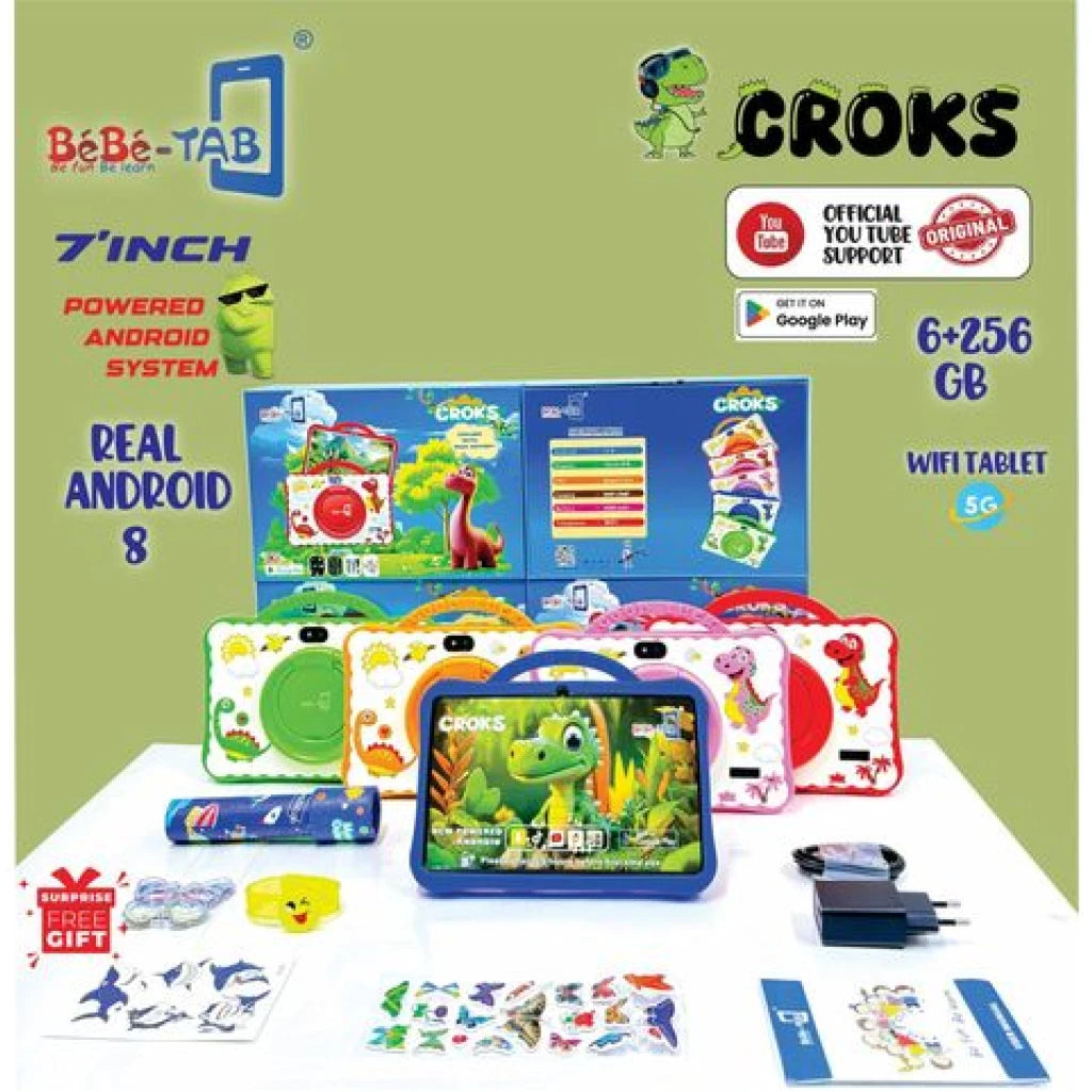 BEBE TAB Croks Kids Tablet – 6GB RAM | 256GB Storage | WiFi