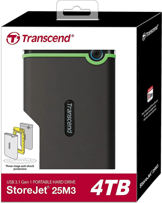 Transcend External HDD 4TB – Iron Grey