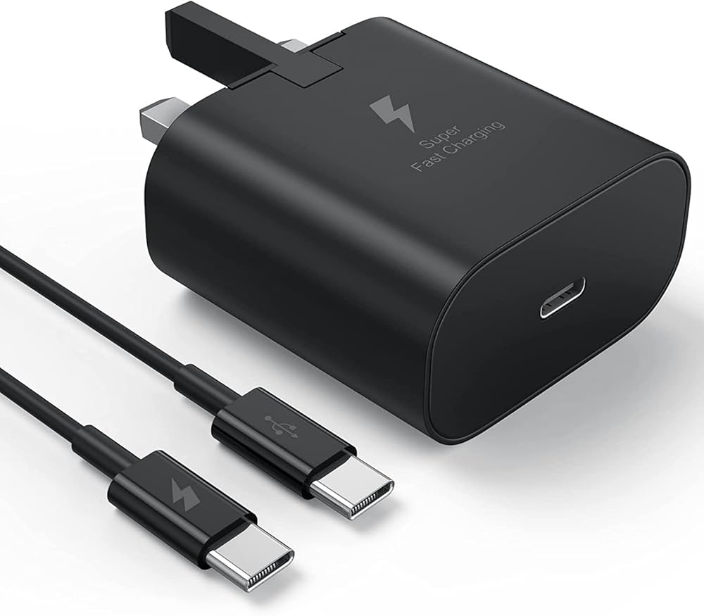 Samsung 25W PD Power Adapter with USB C Cable.