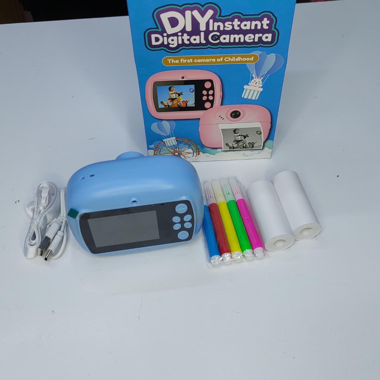 DIY Instant Digital Camera for Kids with Printer Black & White
