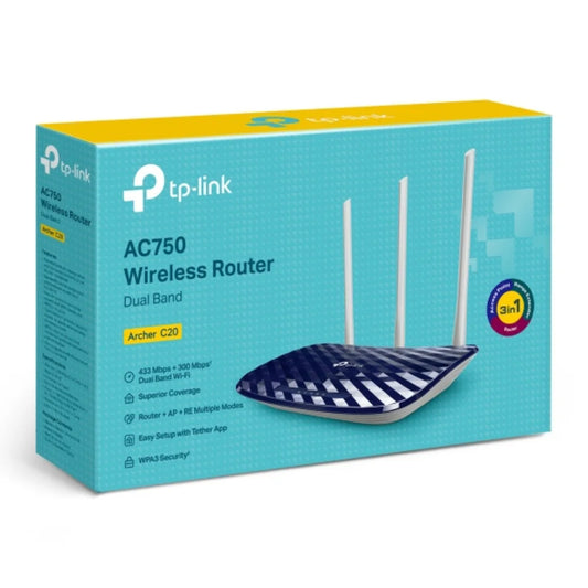 TP-Link AC750 Wireless Dual Band Router – ARCHER C20