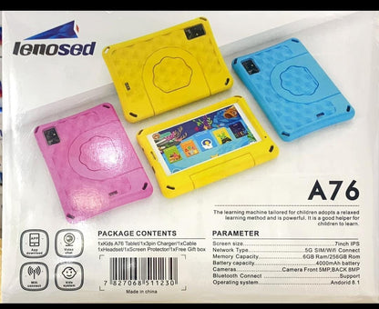 Lenosed A76 Kids Tablet – 7-Inch HD Display | 6GB RAM + 256GB ROM