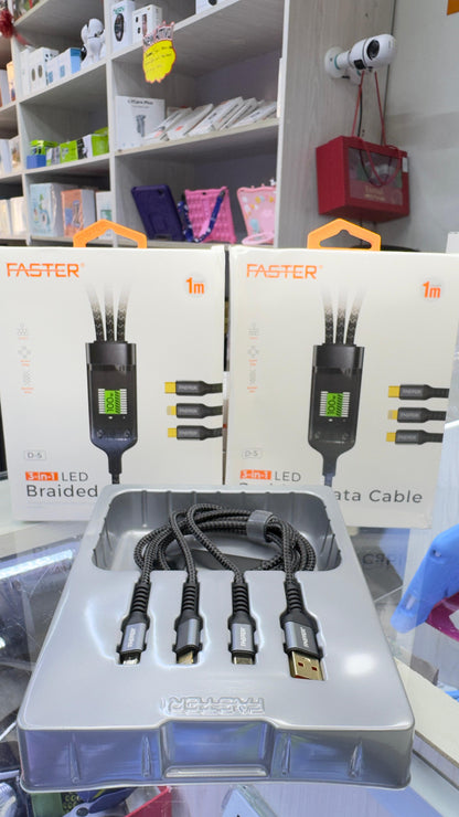 Faster  3-in-1 Datacable D5 cable
