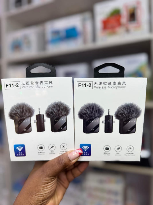 F11-2 Wireless Microphone 3 in 1 For Iphone ,Type C And Camera.