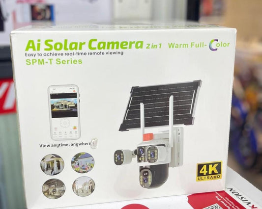AI solar camera + lighting 2 in 1 V380Pro App