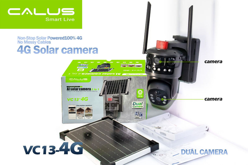 Calus Calus VC13-4G Dual Lens Solar Camera - Waterproof OUTDOOR ...