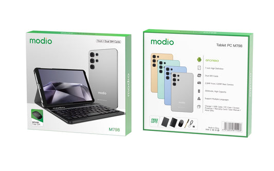 Modio M798 7" Tablet, 8GB RAM + 512GB Storage, Android 13