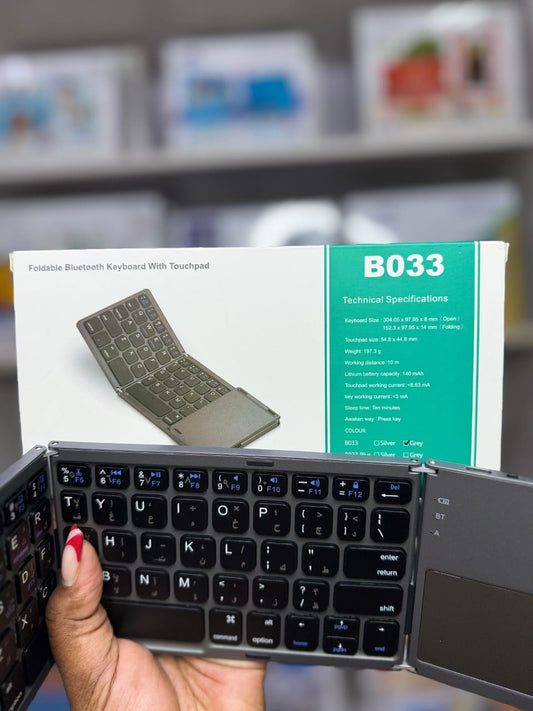 FOLDABLE BLUETOOTH KEYBOARD WITH TOUCH PAD