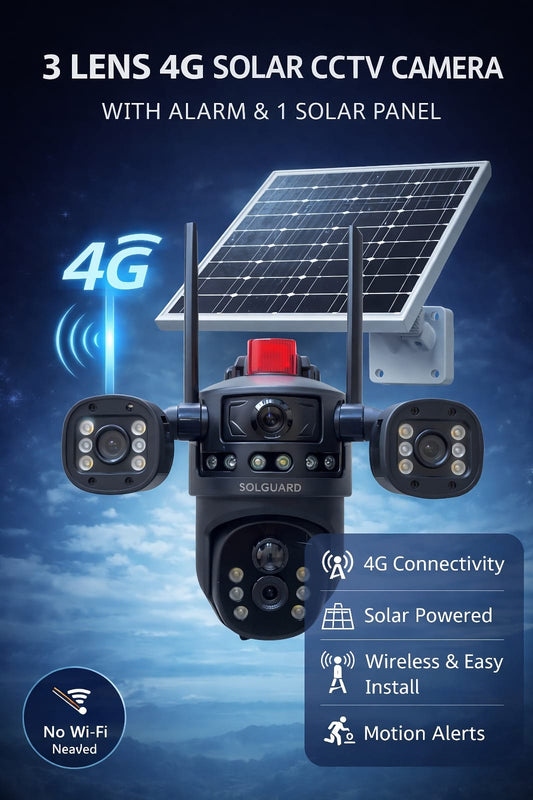 Solguard Tripple lens 4G outdoor camera