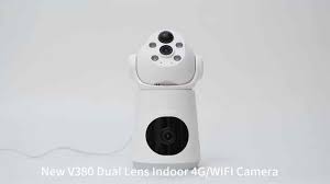 4G Dual Lens Indoor Security Camera with Inbuilt Battery