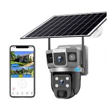 V380 Dual Lens WiFi Solar Camera – 24/7 Solar-Powered Smart Security