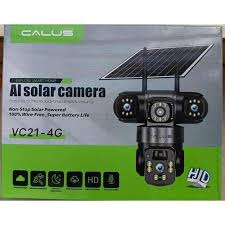 CALUS AI Solar Camera VC21-4G. SIMCARD  WITH TRIPLE CAMERAS