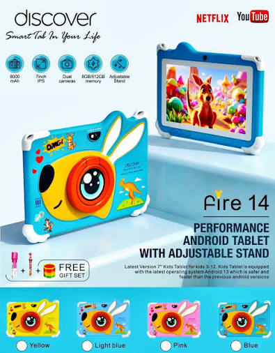 Discover Fire 14 Kids Tablet 7 Inches 8GB RAM 512GB ...